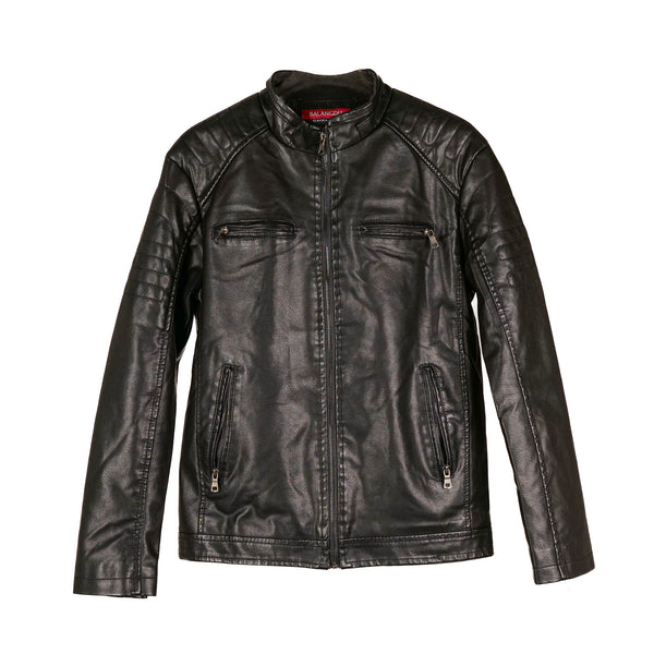 Men Leather Jacket Black